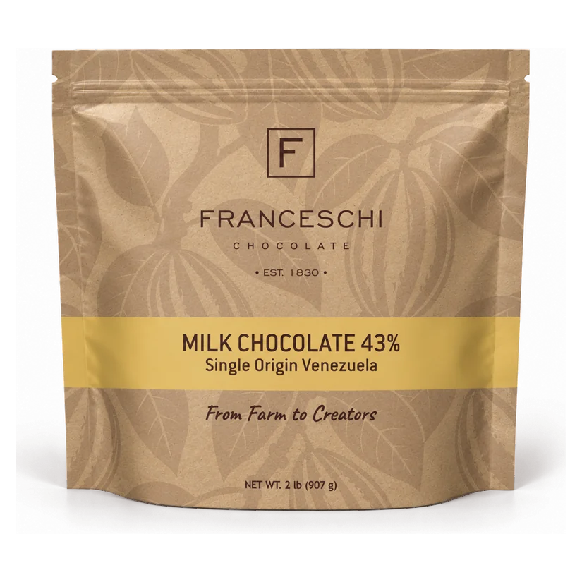 Chocolate de Leche 43% Franceschi, bolsa de 2 lb